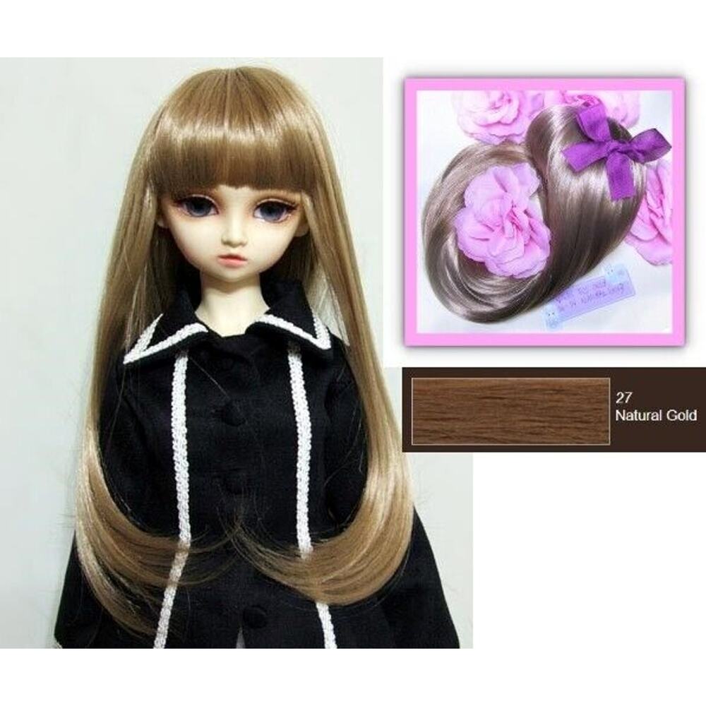 1/3 BJD Volks Super Dollfie SD W-14 Inside Flip Long Natural Gold FCS Wig 9/10